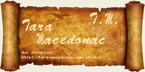 Tara Macedonac vizit kartica
